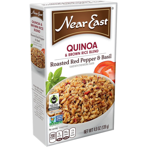 Near East Roasted Red Pepper and Basil Quinoa, 4.9-Ounce (Pack of 6)