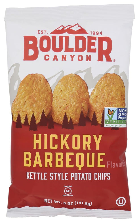 BOULDER CANYON Potato Chips, BBQ, 5 Ounce