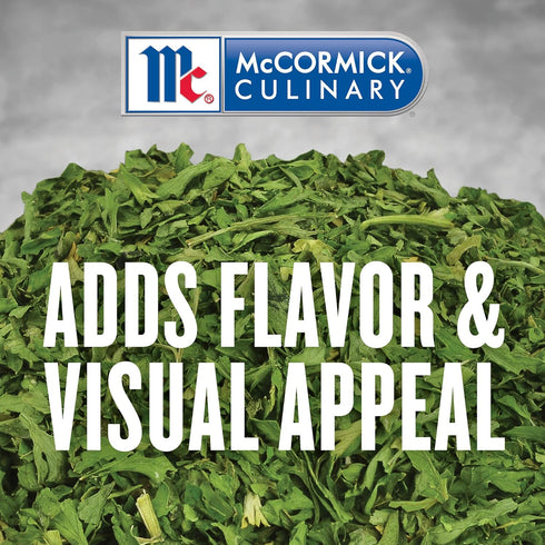 McCormick Culinary Dried Parsley Flakes - 10 oz Container of Dried Chopped Parsley Leaves for Cooking.