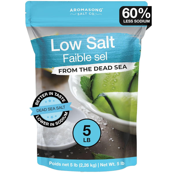 Aromasong Low Sodium Sea Salt - 100% Natural - 60% Less Sodium