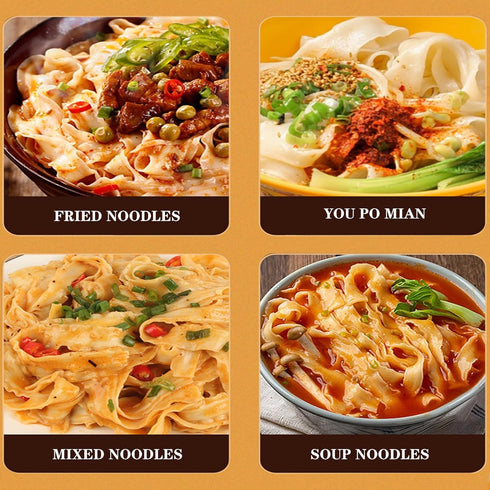 SXET 2 Packs 8.46oz (240 Pack (2 Packs) Knife Cut Noodles, Knife Sliced Noodles, Chinese Wide Noodles, Wavy Flat
