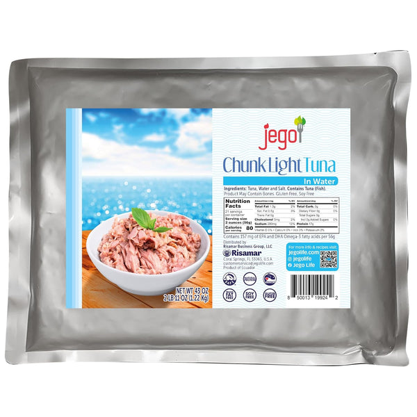 Jego Chunk Light Tuna in Water | Wild Natural Catch Tuna |