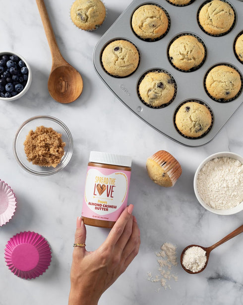 16 (1-Pack) Spread The Love Almond Cashew Power Butter, Ounce (All Natural, Vegan, Gluten-free, No salt, No sugar, No