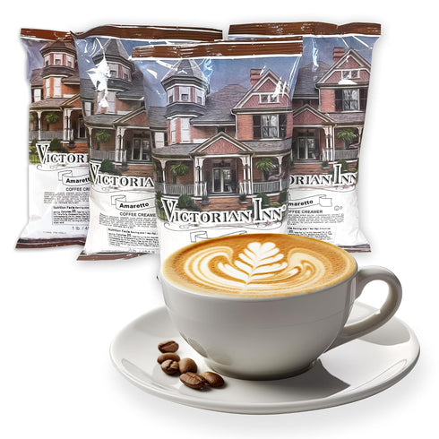 1 (Pack 4), Amaretto Creamer Non-Dairy Coffee Creamer, Pound of Rich and Creamy Flavor