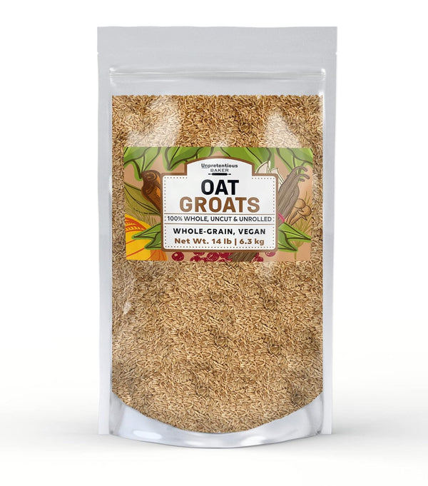 Oat Groats By Unpretentious Baker, 14 lb, Natural Whole Grain, High in