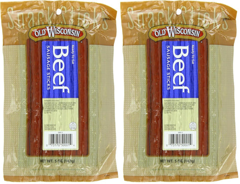 Old Wisconsin Beef Deli Sticks, 5 Ounce Package (Pack of 2)