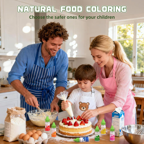 Wayin Set 6 Natural Food Coloring Liquid - Vibrant Color Food Grade