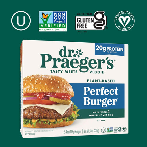 4 2 Count Dr. Praeger's, Perfect Burgers, Ounce