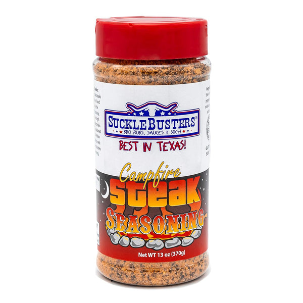 SuckleBusters Campfire Steak Seasoning: Sugar-Free, Salt, Pepper & Garlic for Steak, Hamburgers & Briskets (13oz)