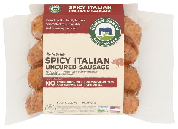 Niman Ranch, Sausage Italian Spicy, 12 Ounce