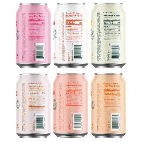 6-Flavor Pack, Sugar(12 oz, 6-Pack) OLIPOP - Soda Variety Healthy Soda Sampler, Prebiotic Soft Drinks, Supports