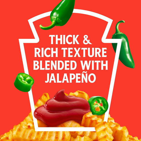 14 oz Heinz Tomato Ketchup Blended With Jalapeno, Squeeze Bottle