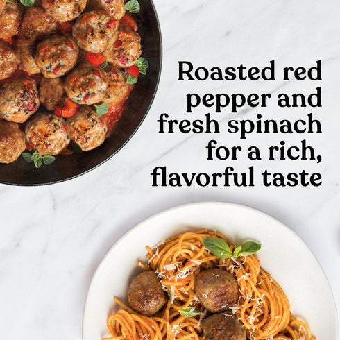 15g 10 oz Amylu Foods Organic Spinach & Red Pepper Chicken Meatballs, Natural Ingredients, of Protein, Chicken Raised