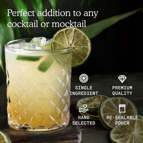 12 SAYSO Dehydrated Limes | Dried Fruit Slices for Cocktail or Mocktail Garnish for Drinks | Premium Quality Citrus |