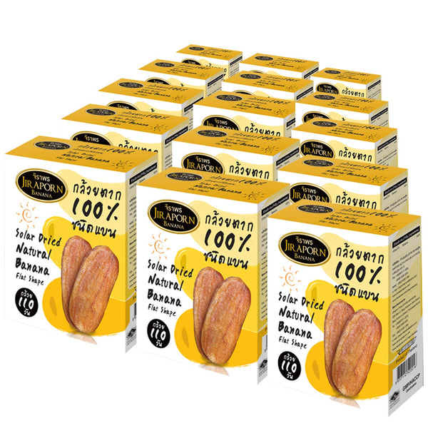 Jiraporn Solar Dried Natural Banana Flat Shape 240g.