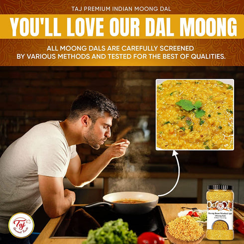 TAJ Gourmet Foods (4-Pounds) TAJ Moong Dal Mung Lentils