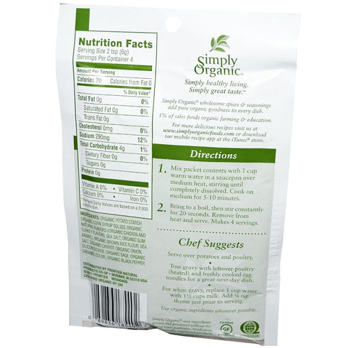 Simply Organic Roasted Chicken Gravy Seasoning Mix – 0.85 oz