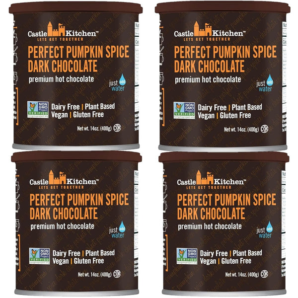 Castle Kitchen Pumpkin Spice Dark Hot Chocolate Mix (56 oz) Dairy-Free, Vegan,