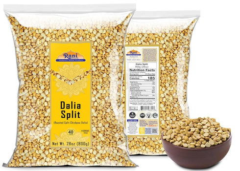 800g (28oz) Rani Daliya Split (Roasted Split Chickpeas Dalia) ~ All Natural | Vegan | Indian Origin