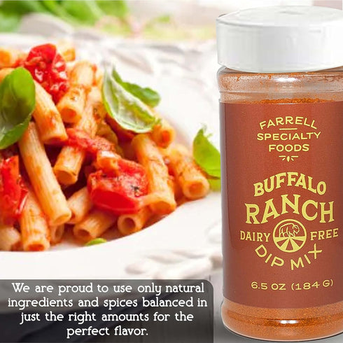Farrell Specialty Foods Dairy Free Buffalo Ranch Dip Mix – 6.5 oz jar - Dairy, Egg, Soy, Nut, & Sugar Free