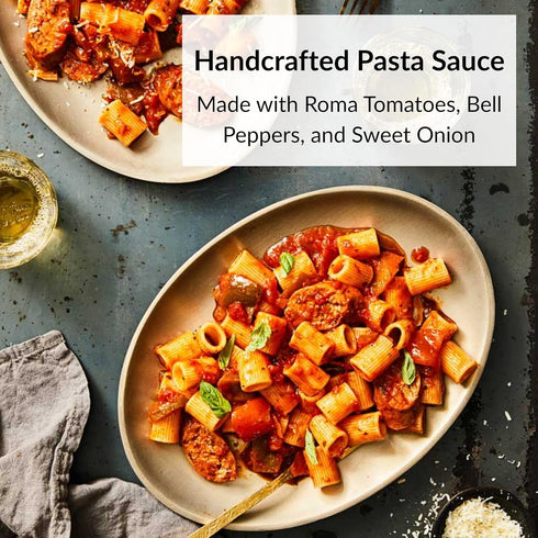 Slow-Simmered 25.5 oz (4 Pack) DeLallo Peppers and Onions Pasta Sauce, Made with Roma Tomatoes, for Homestyle Rich