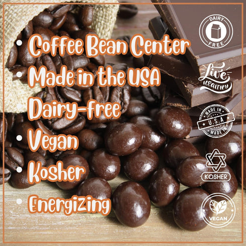 3 Lbs Dark Chocolate Covered Espresso Beans - by It's Delish, Bulk | Coffee Lovers Snack | Gourmet Chocolates Candy
