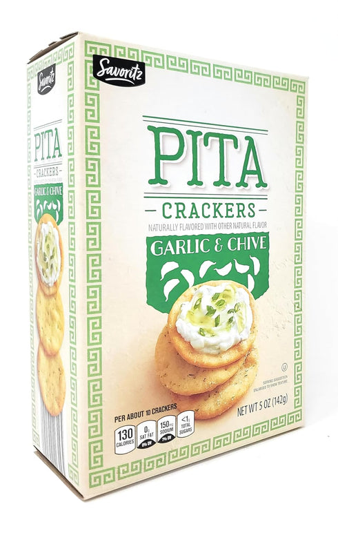 Generic Garlic & Chive Pita Crackers 5oz/142g (Pack of 1)