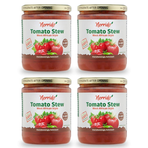 Nerrido Canned Tomato Stew &Jollof Rice Red Sauce, African Style Hot Pasta