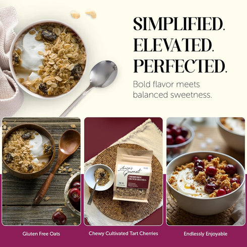 16 OZ 2 Pack Laura's Gourmet Granola - CherryRific Crunch - Gluten, Soy & Dairy Free - Organic Agave, Chewy Tart