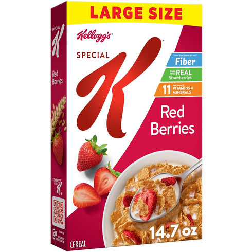 Kellogg's Special K Red Berries Breakfast Cereal, Good Source of Fiber, Large