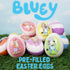 2.47 15 Count Galerie Bluey Plastic Easter Eggs, Red Hard Candy Pouches Inside, Great for Egg Hunts, Ounces