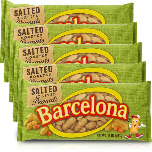 Barcelona Nut Inshell Peanuts Salted & Dry Roasted Bags | Bulk 5