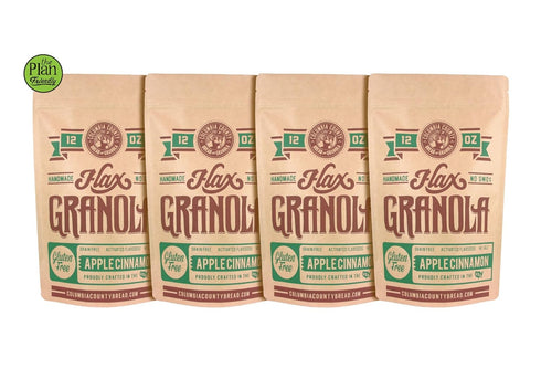 Columbia County Bread & Granola Flax Granola 4 Pack (Apple Cinnamon)