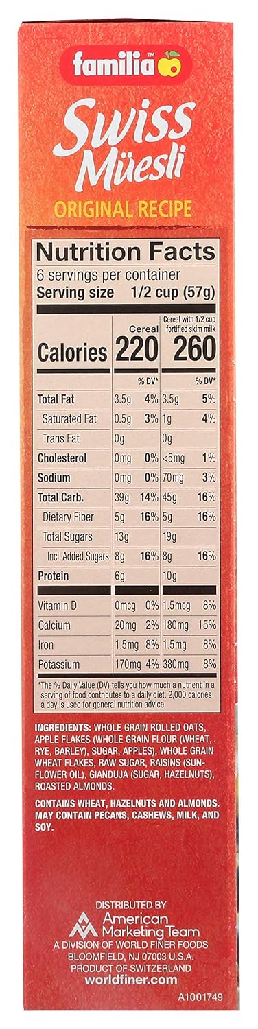 12-Ounce (Pack 6) Familia Swiss Muesli Cereal, Original Recipe, Box
