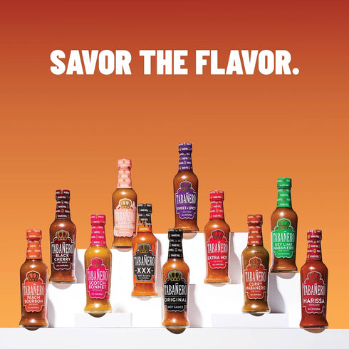 Set 5 Pack (5oz Tabanero Hot Sauces Gift - The Royal Family Collection, Variety Each), Includes Original, Extra Hot