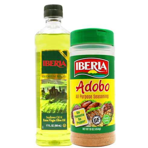 Iberia Extra Virgin Olive Oil & Sunflower Oil, 17 Fl Oz + Adobo