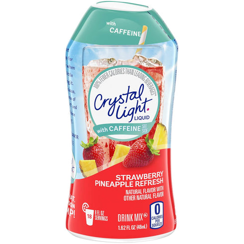 Crystal Light Strawberry Pineapple Liquid Energy Drink Mix with Caffeine, Sugar Free