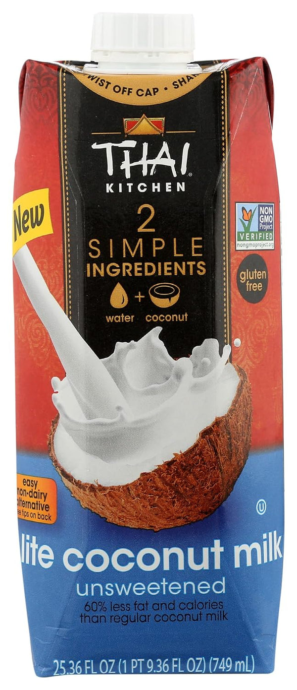 Thai Kitchen Lite Coconut Milk, Unsweetened, 2 Simple Ingredients, Kosher, Gluten Free