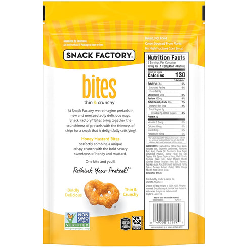 9 Oz Snack Factory Honey Mustard Bites, Bag
