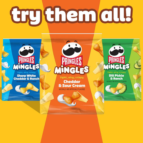 Pack, (3 Pringles Mingles Puffed Snacks, Variety Cheese Puffs, Salty Snacks Bags)