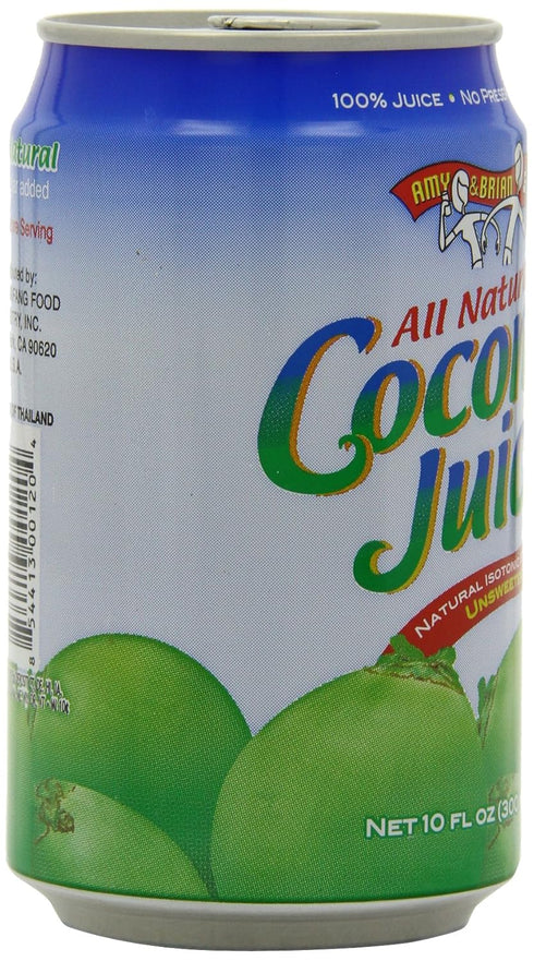 10 Oz (Pack 24) Amy & Brian Coconut Water Original, Fl