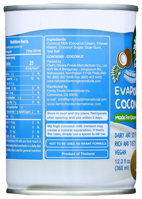 Nature's Charm 12.2 oz Natcharm Coconut Milk Evaporated