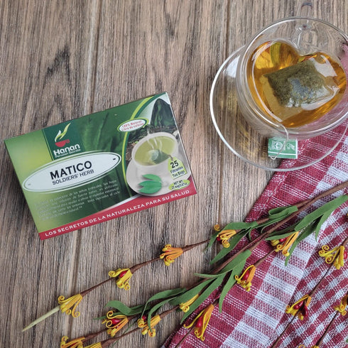 HANAN PERUVIAN SECRETS 100% 25 Matico (Soldiers' Herb) | Natural Soldiers' Herb | Tea Bags| Help with Menstrual