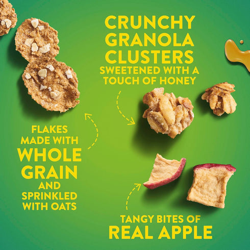 14.5 oz Nature Valley Apple Cinnamon Breakfast Cereal with Flakes, Granola Clusters and Real Apple Pieces, Excellent
