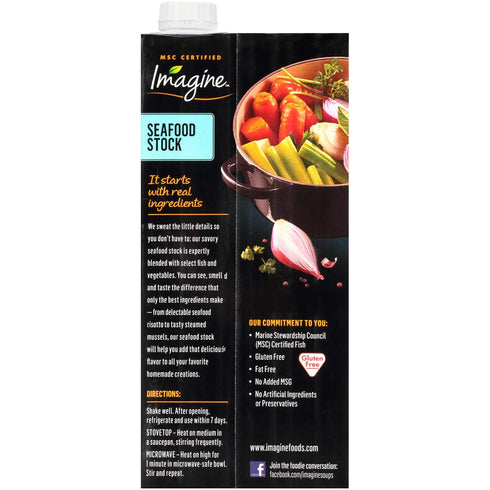 32 oz (Pack 6) Imagine Seafood Stock, fl