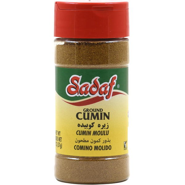 Sadaf Ground Cumin - Cumin Powder for Cooking & Seasoning, 2 oz Bottle with Shaker Top