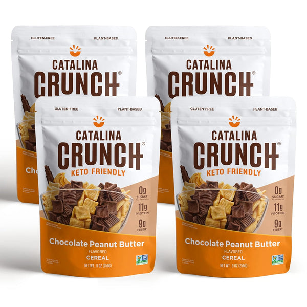 Catalina Crunch Chocolate Peanut Butter Keto Cereal 4 Pack (9oz Bags) |