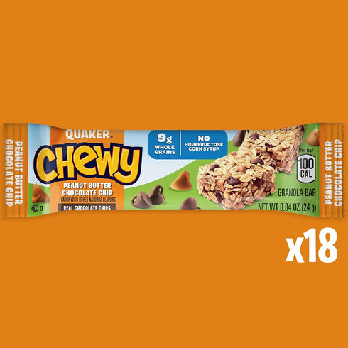 15.2 OZ Quaker Chewy Peanut Butter Chocolate Chip Granola Bars
