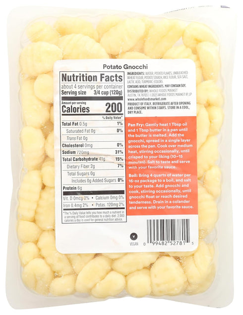 365 By Whole Foods Market, Vegan Gnocchi Potato, 16 Ounce