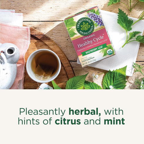 Spearmint,16 Traditional Medicinals Tea, Organic Healthy Cycle, Supports Healthy Menstrual Cycles, Includes Tea Bags